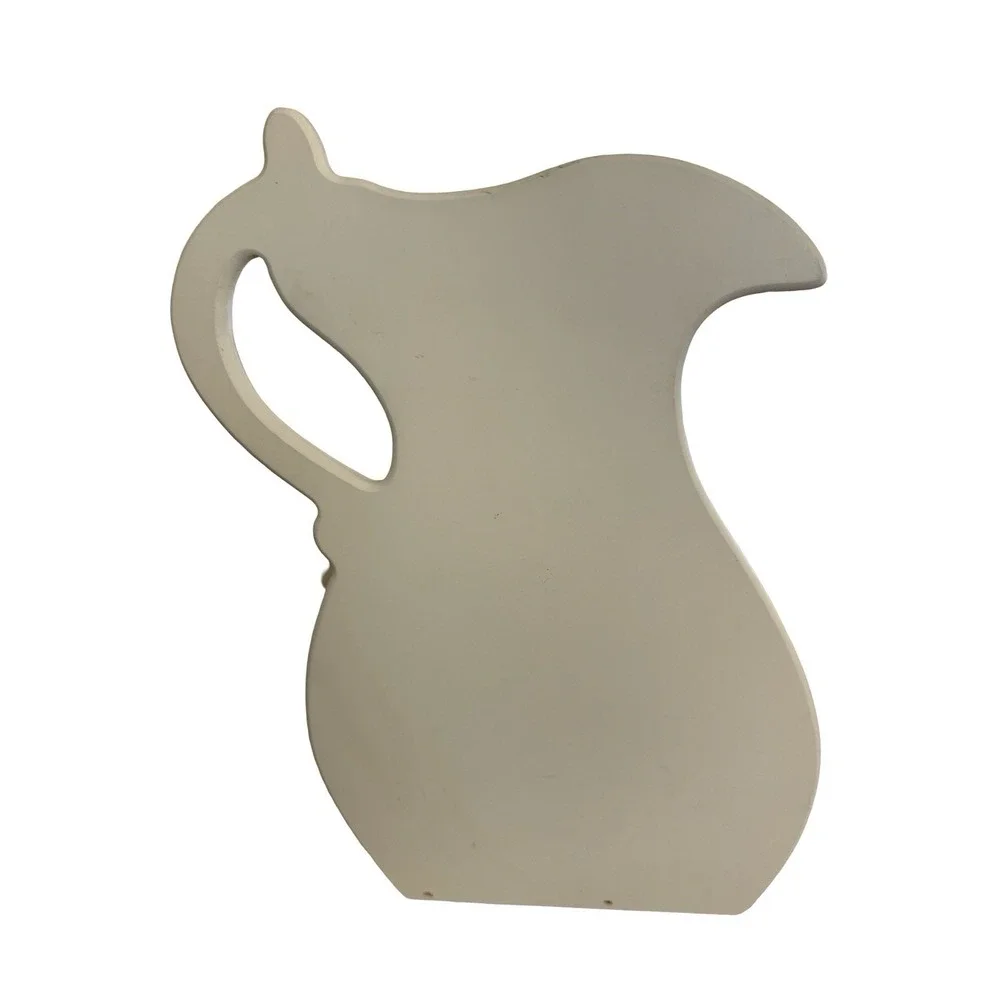 Vintage White Solid Wood Wall Hanging Shelf Pitcher Country Charm Cottage Core